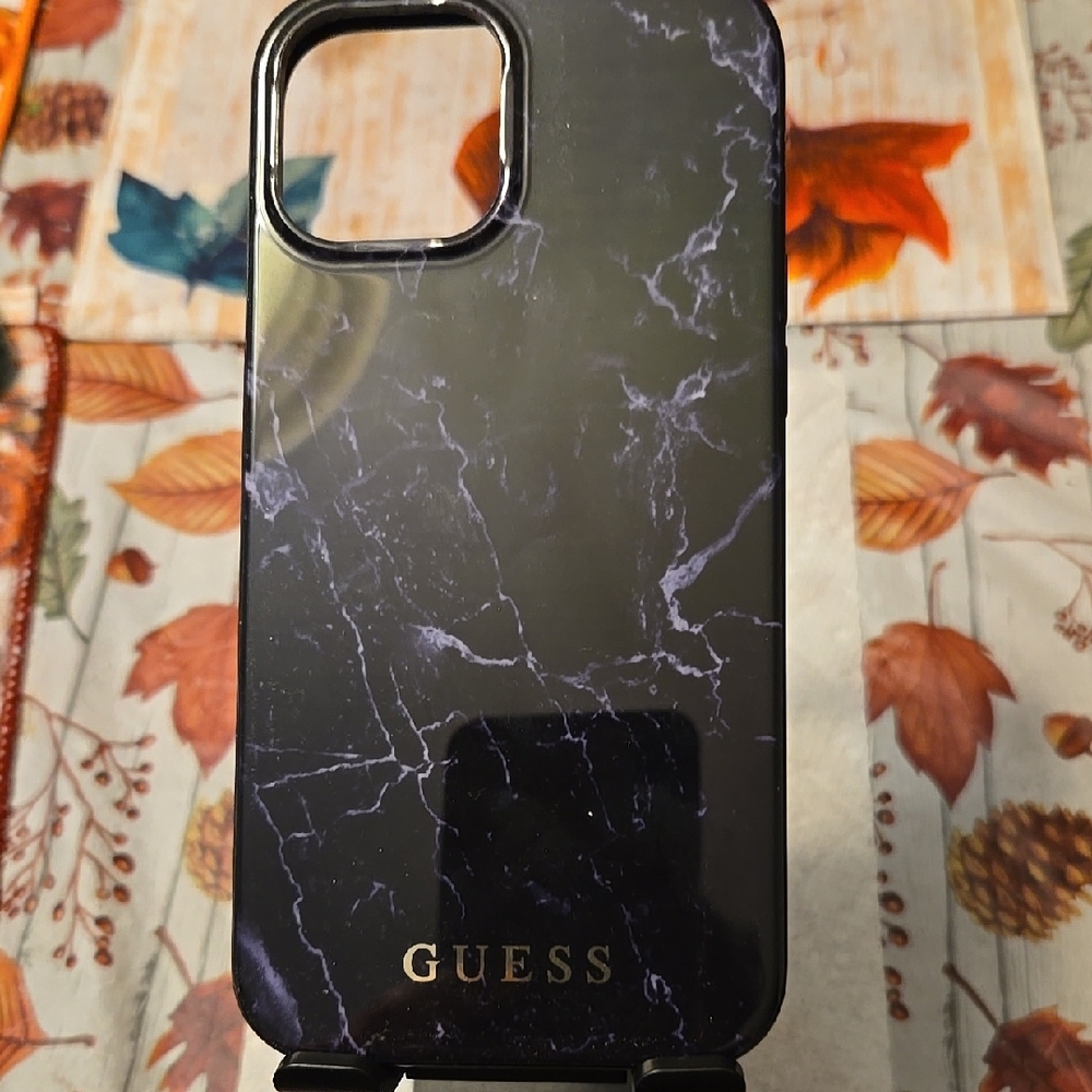 GUESS Black Marble Phone Case